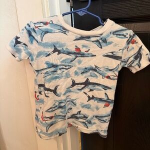 Child of Mine by Carter’s Blue Shark Print Short Sleeve Tee – 4T